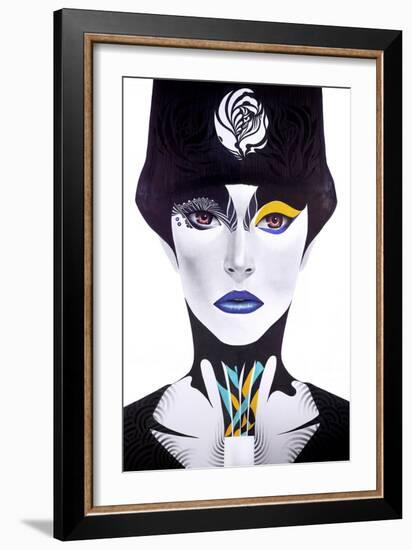 Blue Lip-Minjae-Framed Giclee Print