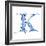 Blue Liquid Water Alphabet With Splashes And Drops - Letter K--Vladimir--Framed Premium Giclee Print