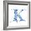 Blue Liquid Water Alphabet With Splashes And Drops - Letter K--Vladimir--Framed Art Print