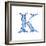 Blue Liquid Water Alphabet With Splashes And Drops - Letter K--Vladimir--Framed Art Print