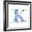 Blue Liquid Water Alphabet With Splashes And Drops - Letter K--Vladimir--Framed Art Print