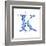 Blue Liquid Water Alphabet With Splashes And Drops - Letter K--Vladimir--Framed Art Print