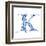 Blue Liquid Water Alphabet With Splashes And Drops - Letter K--Vladimir--Framed Art Print