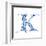 Blue Liquid Water Alphabet With Splashes And Drops - Letter K--Vladimir--Framed Art Print