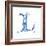 Blue Liquid Water Alphabet With Splashes And Drops - Letter L--Vladimir--Framed Art Print