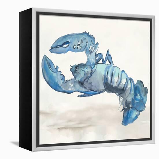 Blue Lobester I-Jacob Q-Framed Stretched Canvas