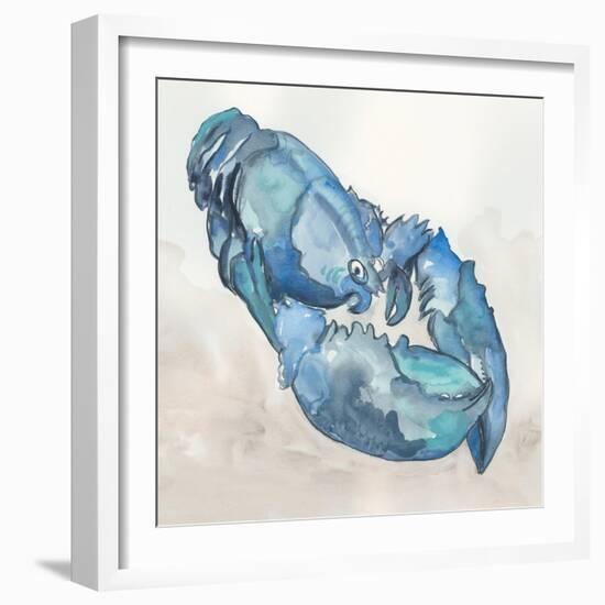 Blue Lobester II-Jacob Q-Framed Art Print