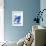 Blue Lobster & Portland Lighthouse - Maine-Lantern Press-Framed Art Print displayed on a wall