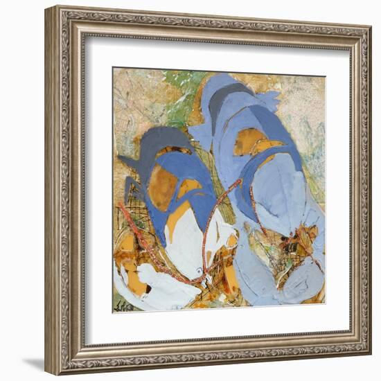 Blue Lobsters-Erin McGee Ferrell-Framed Art Print