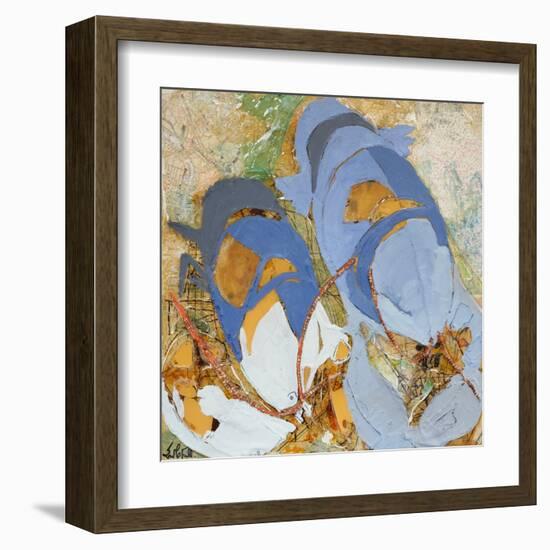 Blue Lobsters-Erin McGee Ferrell-Framed Art Print