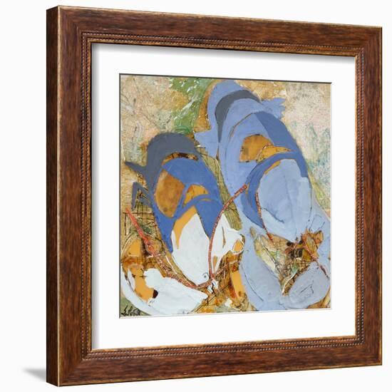 Blue Lobsters-Erin McGee Ferrell-Framed Art Print