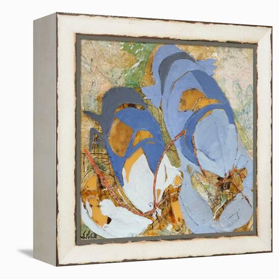 Blue Lobsters-Erin McGee Ferrell-Framed Stretched Canvas