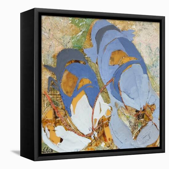 Blue Lobsters-Erin McGee Ferrell-Framed Stretched Canvas