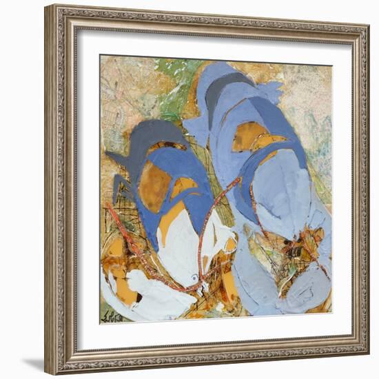 Blue Lobsters-Erin McGee Ferrell-Framed Art Print