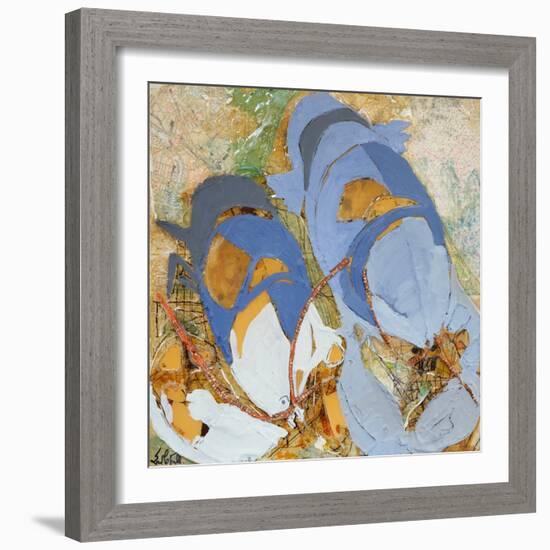 Blue Lobsters-Erin McGee Ferrell-Framed Art Print