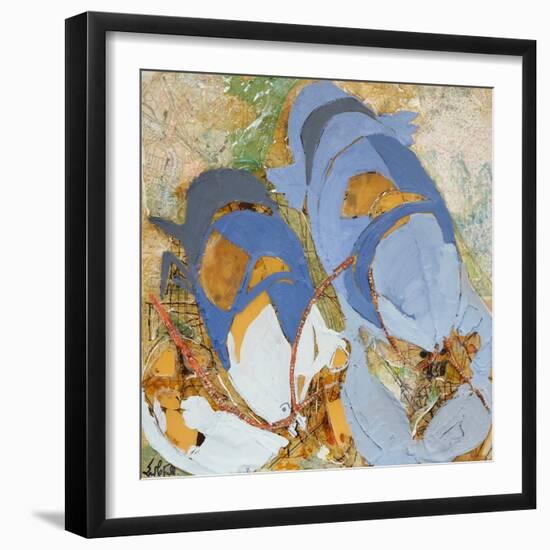 Blue Lobsters-Erin McGee Ferrell-Framed Art Print