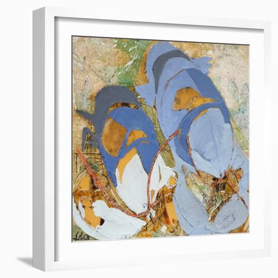 Blue Lobsters-Erin McGee Ferrell-Framed Art Print