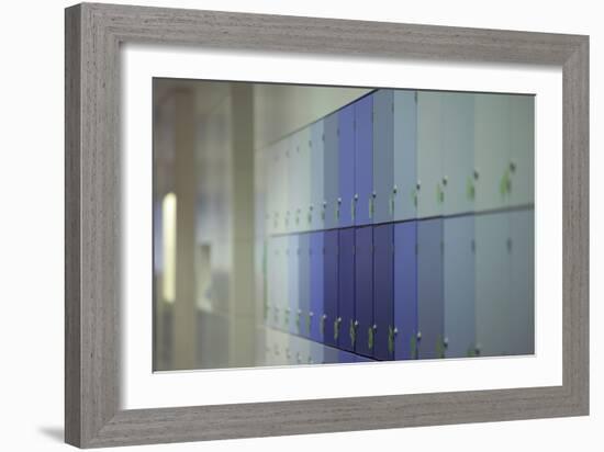 Blue Lockers-David Barbour-Framed Photo