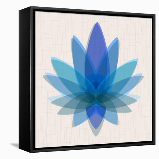 Blue Lotus-null-Framed Stretched Canvas