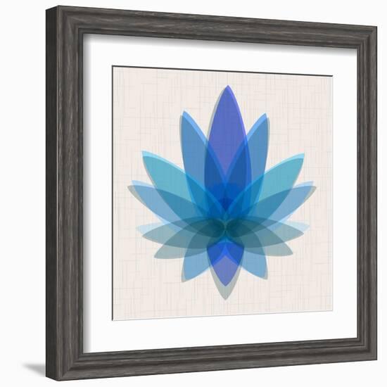 Blue Lotus-null-Framed Art Print