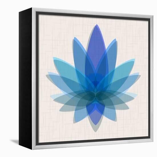 Blue Lotus-null-Framed Stretched Canvas