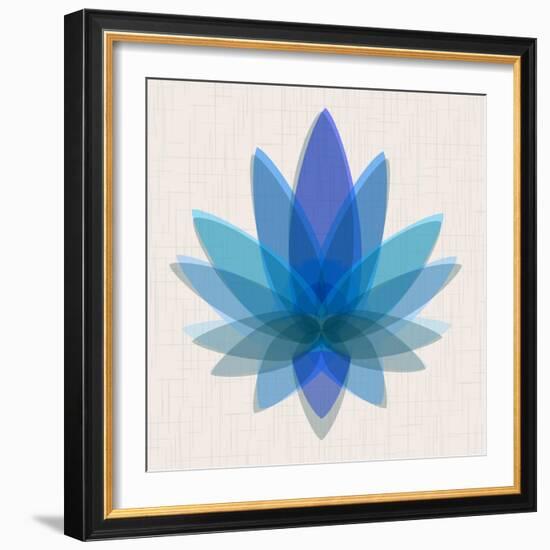 Blue Lotus-null-Framed Art Print