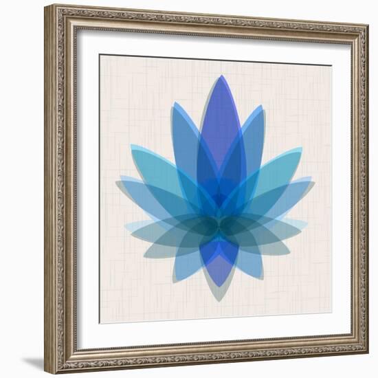 Blue Lotus-null-Framed Premium Giclee Print