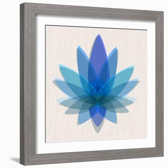 Blue Lotus-null-Framed Premium Giclee Print