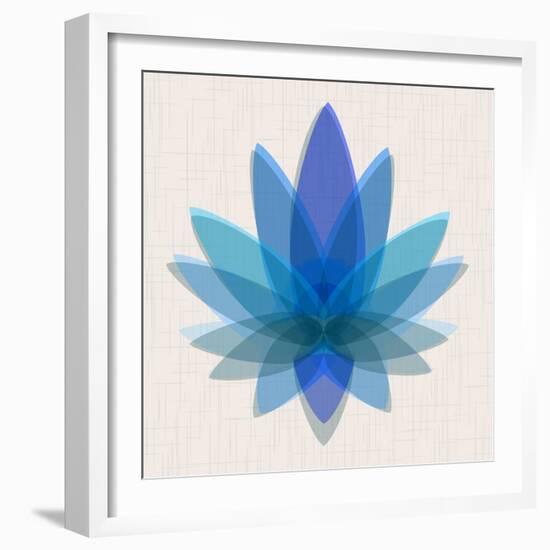 Blue Lotus-null-Framed Premium Giclee Print