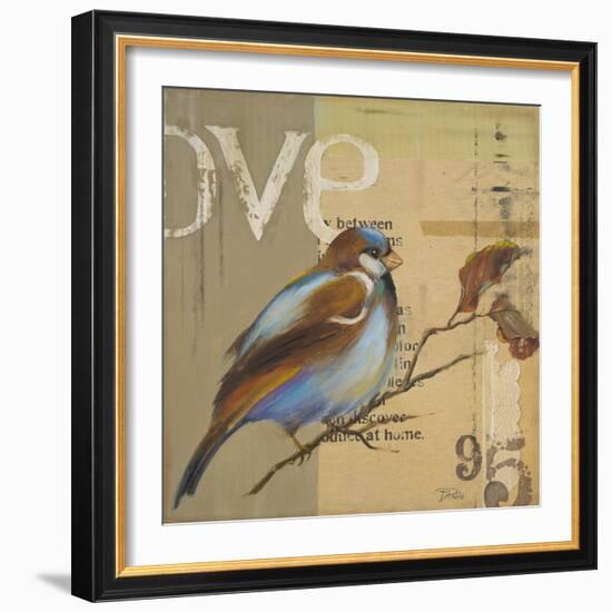 Blue Love Birds II-Patricia Pinto-Framed Art Print