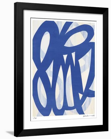 Blue Lucky 8-Maria Lobo-Framed Giclee Print