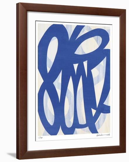 Blue Lucky 8-Maria Lobo-Framed Giclee Print