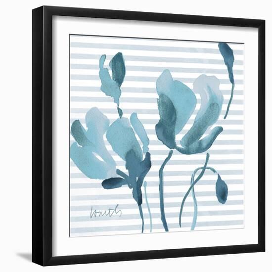 Blue Magnolias II-Lanie Loreth-Framed Art Print