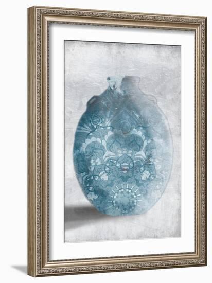 Blue Mandala Smoke Mate-OnRei-Framed Art Print