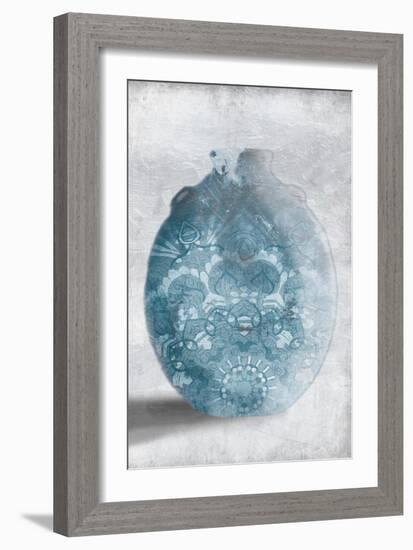 Blue Mandala Smoke Mate-OnRei-Framed Art Print