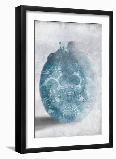 Blue Mandala Smoke Mate-OnRei-Framed Art Print