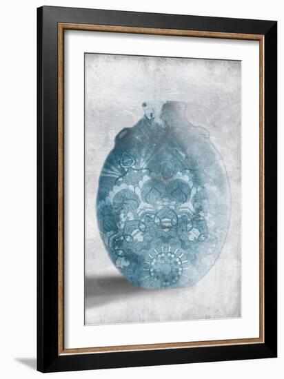 Blue Mandala Smoke Mate-OnRei-Framed Art Print