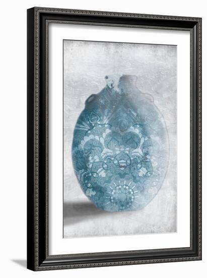 Blue Mandala Smoke Mate-OnRei-Framed Art Print