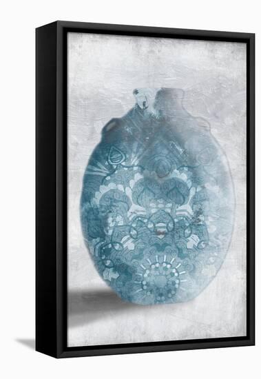 Blue Mandala Smoke Mate-OnRei-Framed Stretched Canvas