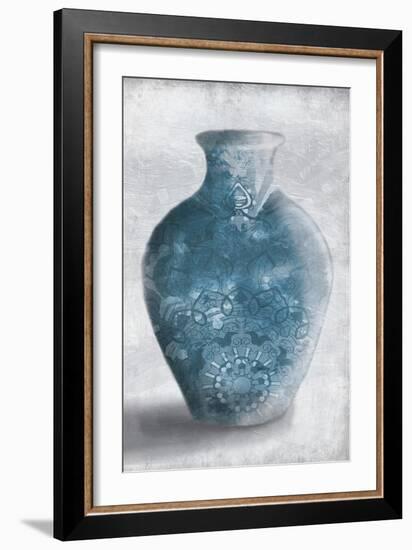 Blue Mandala Smoke-OnRei-Framed Art Print