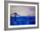 Blue Manhattan Skyline with Bridge and Vanilla Sky-Markus Bleichner-Framed Art Print