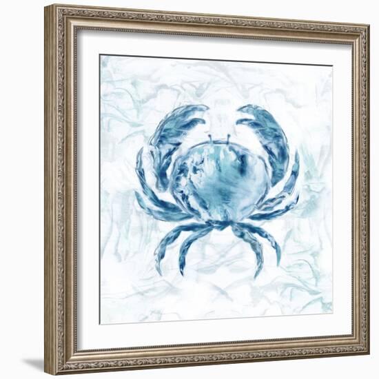 Blue Marble Coast Crab-null-Framed Art Print