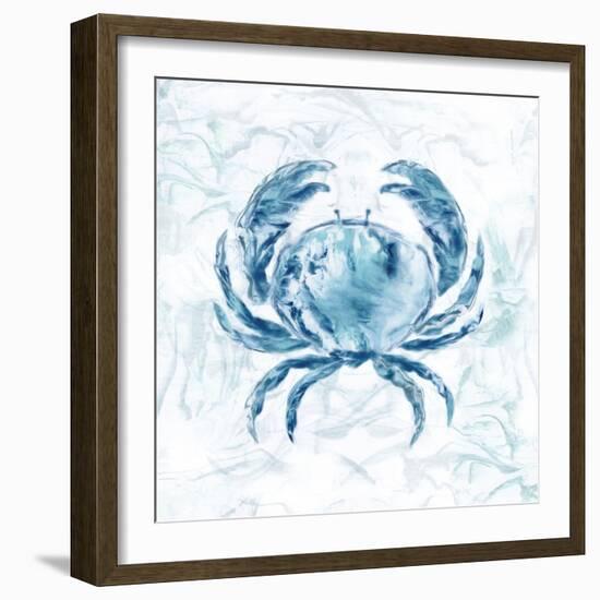 Blue Marble Coast Crab-null-Framed Art Print