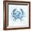 Blue Marble Coast Crab-null-Framed Art Print