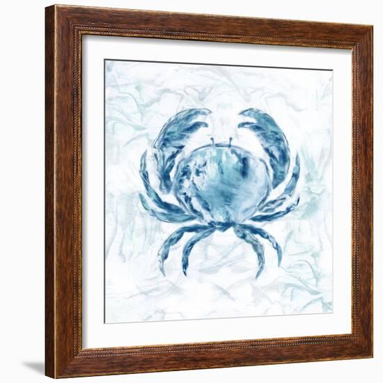 Blue Marble Coast Crab-null-Framed Art Print