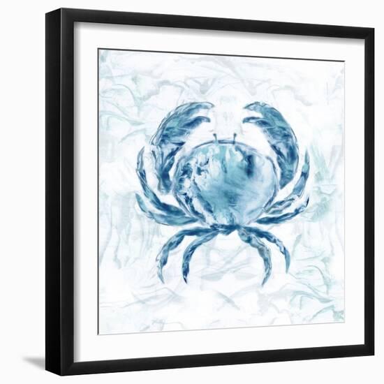 Blue Marble Coast Crab-null-Framed Art Print