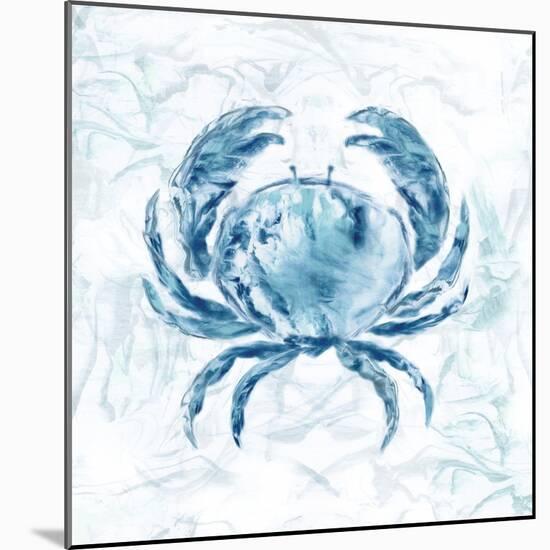 Blue Marble Coast Crab-null-Mounted Art Print