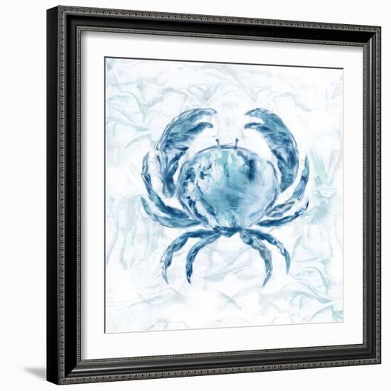 Blue Marble Coast Crab-null-Framed Art Print