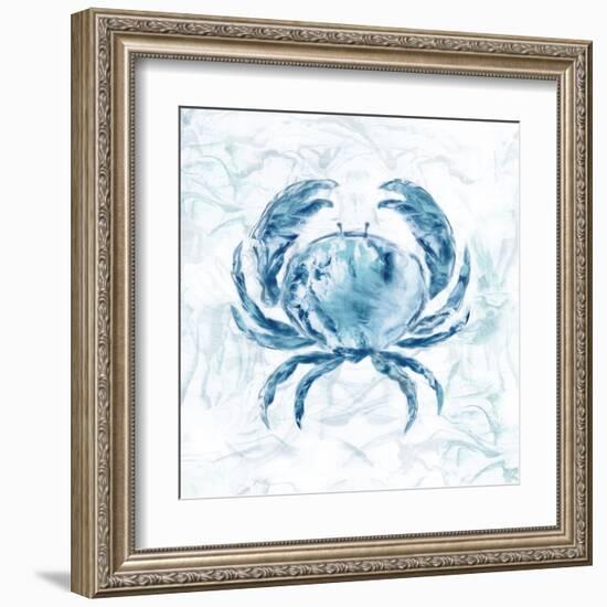 Blue Marble Coast Crab-null-Framed Art Print