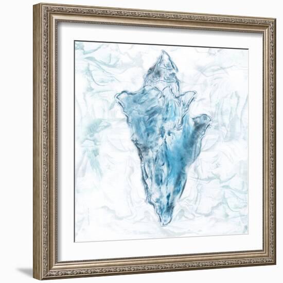 Blue Marble Coast Shell-null-Framed Art Print